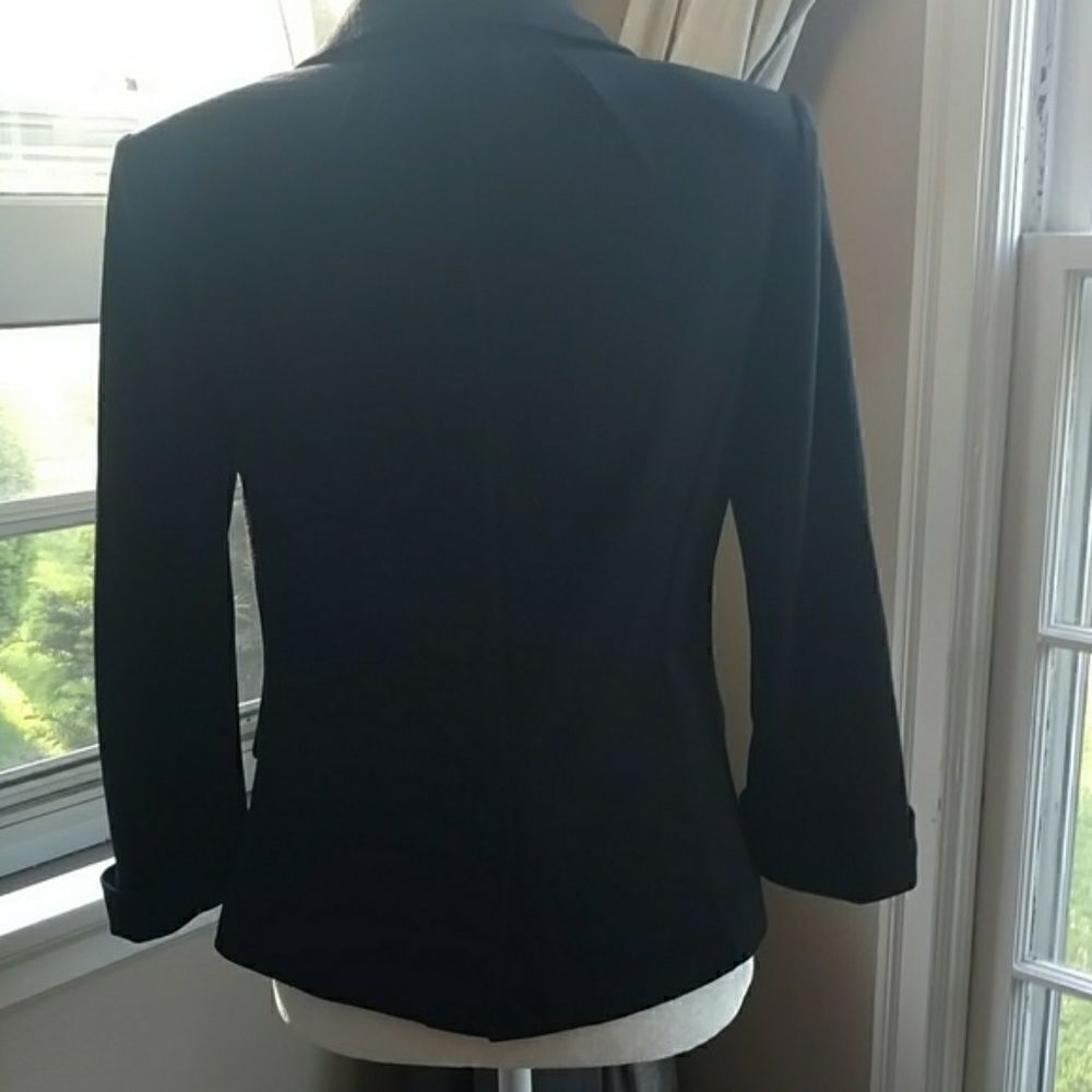 ‎Catherine Malandrino Black Blazer Single Button Closure, Size Small - Picture 3 of 8